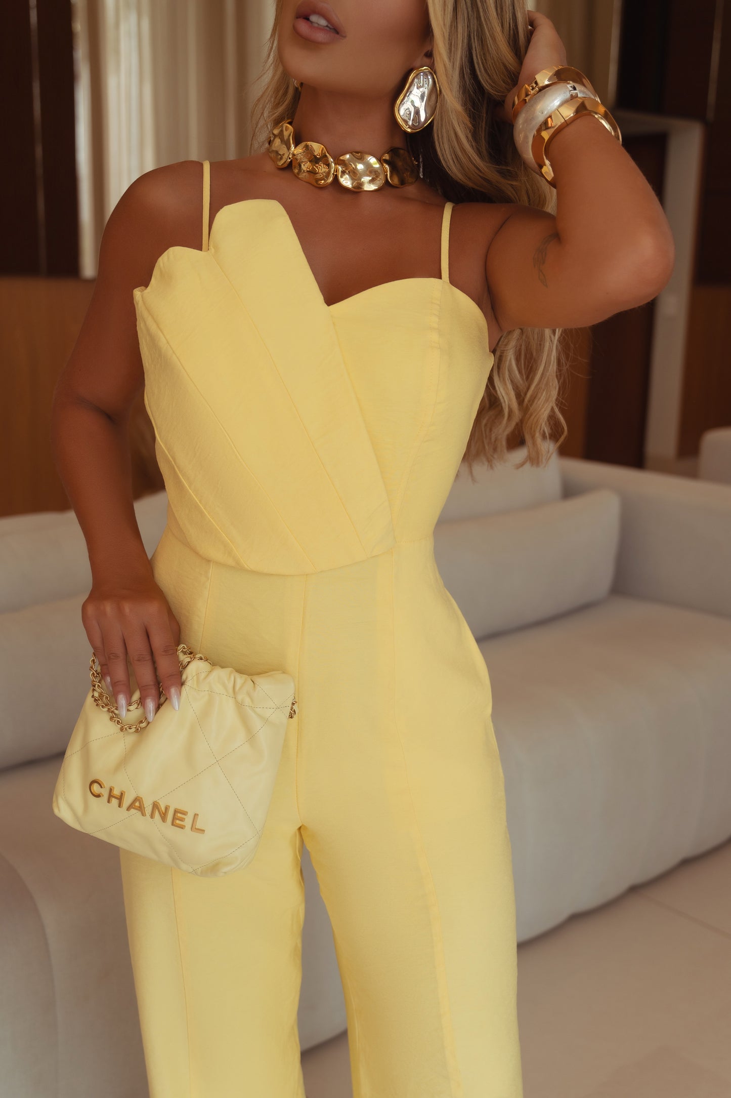 Heloisa Jumpsuit | Pastel Yellow